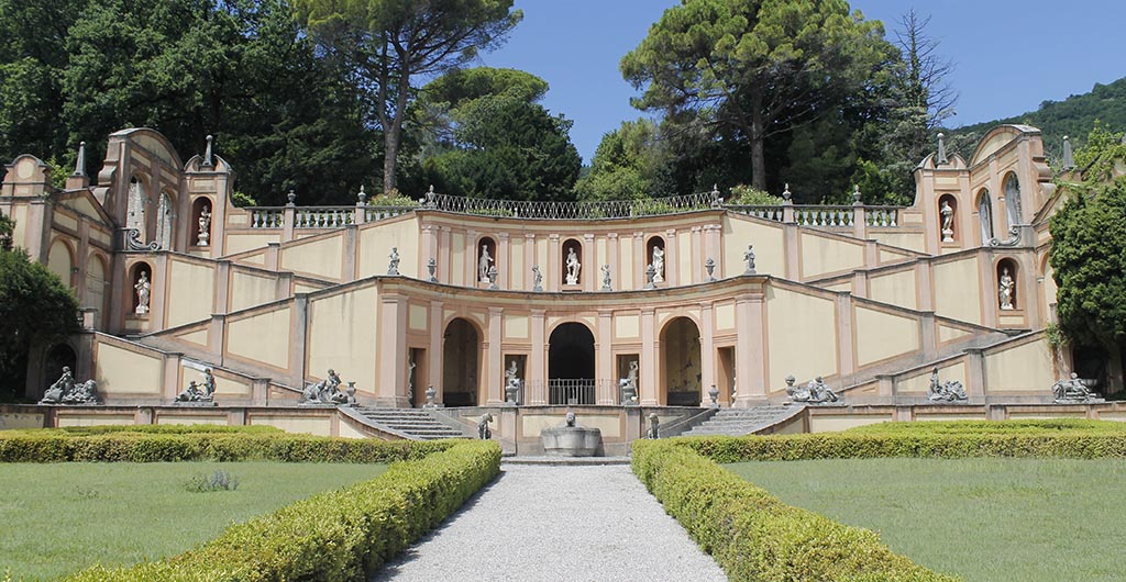view of old villa on Lake Garda in northern Italy