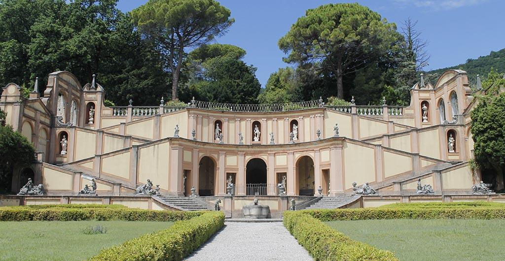 view of old villa on Lake Garda in northern Italy