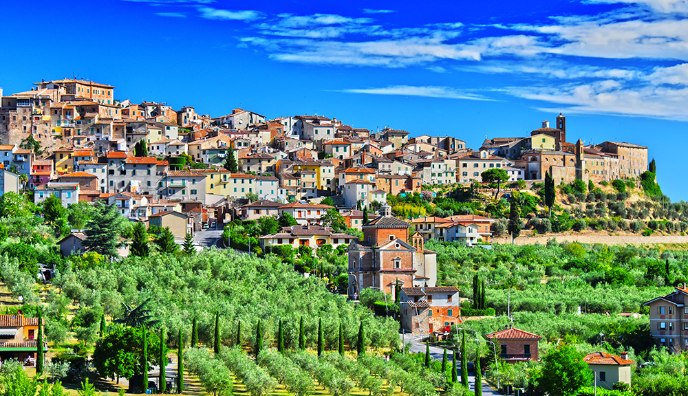 City of Chianciano Terme in the province of Siena in Tuscany, Italy.