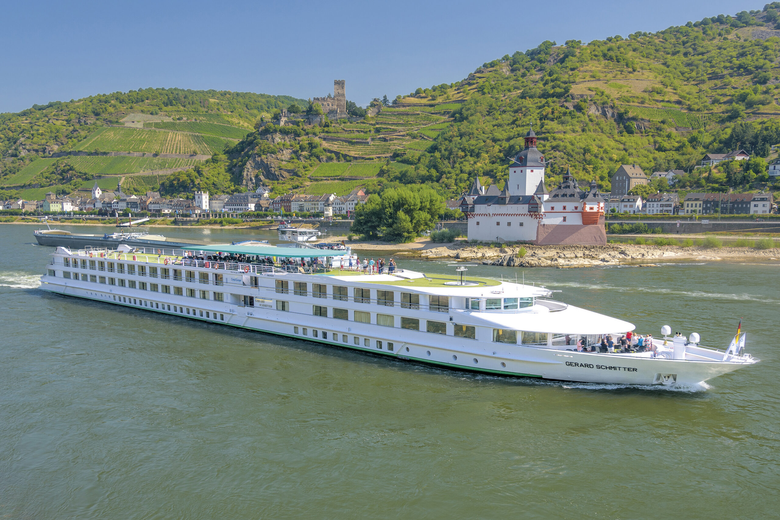 MS Gerard Schmiteer on the Rhine Kaub / Chateau de Grafpflazenstein