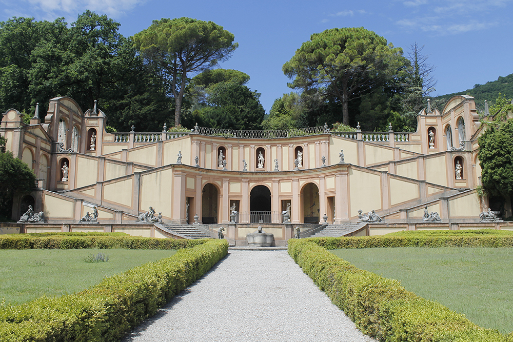 Villa Bettoni, view of old villa on Lake Garda in northern Italy