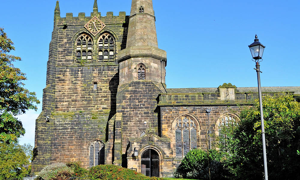 Typical English village church in Ormskirk