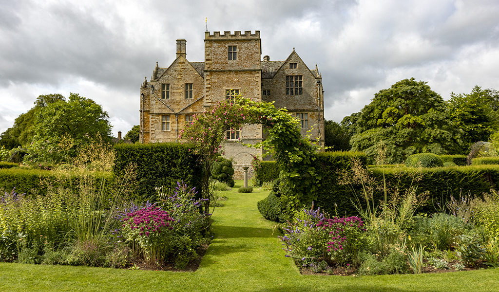 View from the best garden of Chastleton House, Oxfordshire