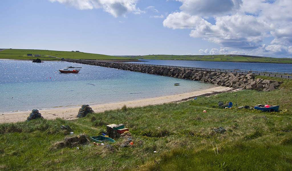 Part of the Churchill barriers on Orkney