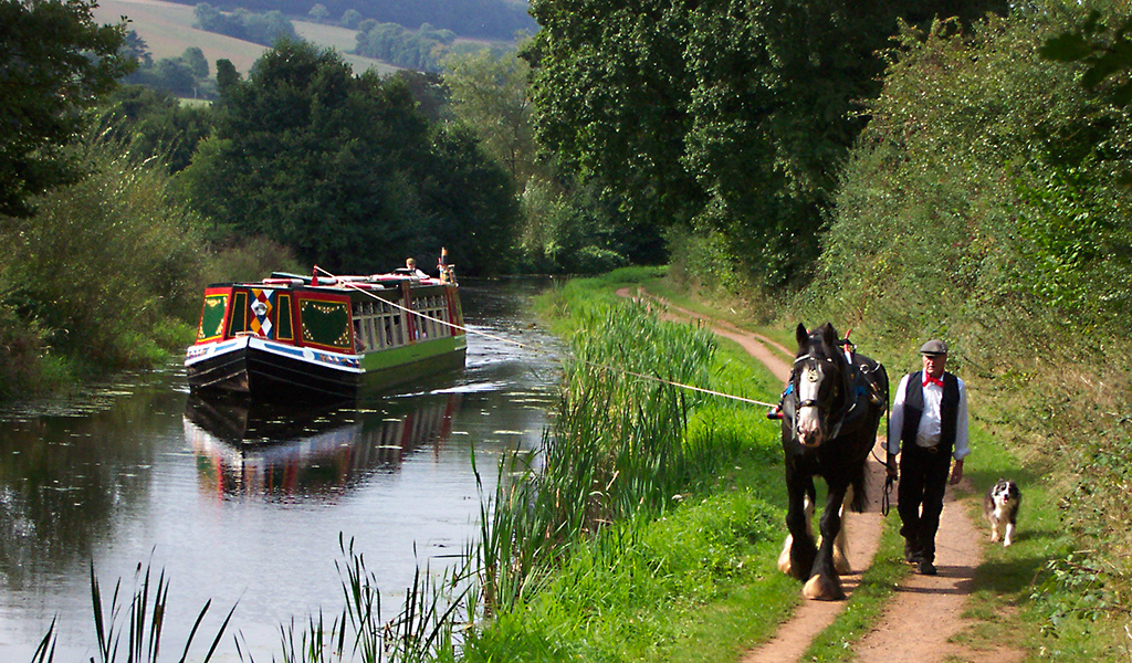 Horse-Drawn Barge in Tiverton Devon - banner