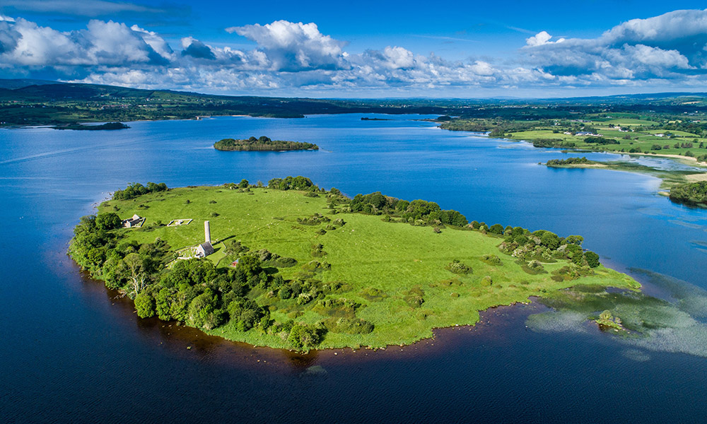 Holy Island on Lough Derg is one of the most famous monastic sites in Ireland.