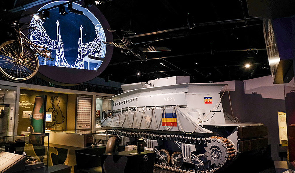 Tank-on-display-inside-The-D-Day-Story