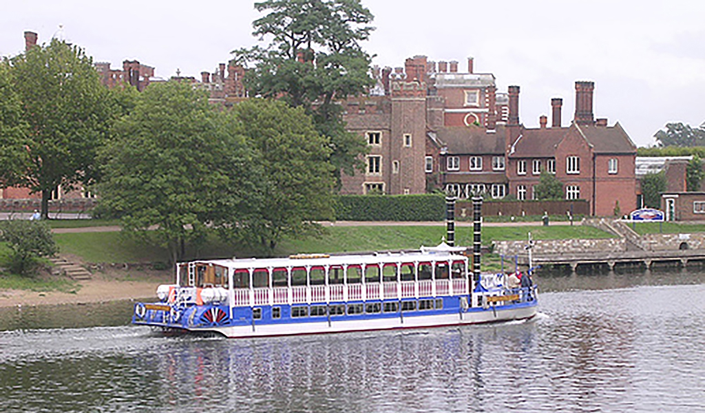 Turks Launches passing Hampton Court Palace